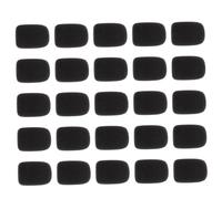 SUPVOX 25 Pcs Mic Sponge Covers Windproof Microphone Guards for Neckline Mics Black Protection Against Moisture and Noise