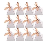 SUPVOX 25pc Triangular Paper Chocolate Boxes for Wedding and Valentine's Day, Easy to Assemble Candy Boxes Protecting Sweets, Creative and Elegant Party Favour Packaging for Holiday