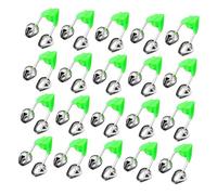 SUPVOX 25PCS Fishing Rod Bell Alarms with Dual Alert Clips Lightweight Bite Indicators for Night and All-weather Fishing Portable High Volume Fish Bite Alarm for Lakes Rivers and Seaside