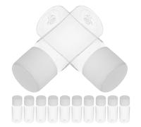SUPVOX 25pcs Plastic 10ml Refillable Sample Bottles Portable Leakproof Liquid Containers for Shampoo Lotion Travel Camping Use