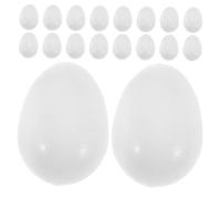 SUPVOX 25pcs Plastic Fake Bird Eggs for Parrots Realistic Artificial Nest Eggs Hatching Props Stable Design Suitable for Parakeets Pigeons Breeding Accessories