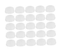 SUPVOX 25pcs Silicone Flute Plugs Food-Grade Flute Hole Button Universal Repair Parts for Open Hole Key Caps White