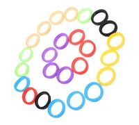 SUPVOX 25pcs Silicone Key Caps 3cm Elastic Key Covers for Large House Colorful Identifier Rings for Office Apartment Organization Random Color