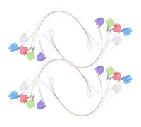 SUPVOX 25pcs Tooth Shape Necklace: Baby Tooth Holder with Hanging String - Decorative Fairy Keepsake Container for Lost Teeth Memories
