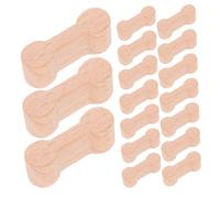 SUPVOX 25pcs Wooden Dog Bone Train Track Connectors for Railway Track Adapter Accessories for Secure Train Layouts for Party Play and Creative DIY Building