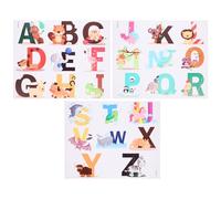 SUPVOX 26pcs Animal Alphabet Stickers Eva Sticker Boys and Girls Alphabet Decals Educational Arabic Decals for Wall Art Girls Bedroom Wall