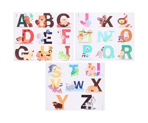 SUPVOX 26pcs Animal Alphabet Stickers Eva Sticker Boys and Girls Alphabet Decals Educational Arabic Decals for Wall Art Girls Bedroom Wall
