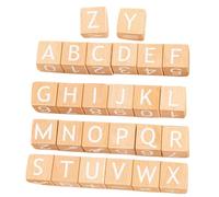 SUPVOX 26Pcs Wooden Alphabet Blocks Learning with Smooth Rounded Edges Large Building Blocks for Preschool Fine Motor Skills Development and Visual Perception