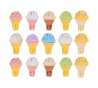 SUPVOX 27pcs Mini Resin Ice Cream Cone: Mini Simulated Food Playset - Miniature Kitchen Scene Toys - Tiny Dessert Model For Kids Pretend Play
