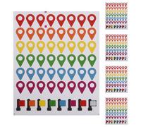 SUPVOX 280pcs Map Location Marker Stickers for Travel Destination Camping Self-Adhesive Map Labels Removable Geographical Survey Marking Adventure