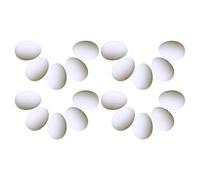 SUPVOX 29pcs White Plastic Pigeon Nesting Eggs Realistic Simulation and Egg-shaped Design for Reducing Parent Abandonment and Craft Props in Aviary or Stage Use