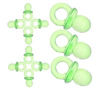 SUPVOX 2bags Miniature Pacifiers for Shower of Bulk Pacifiers Green Acrylic Shower Decorations and Guest Gifts for Boy Girl