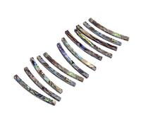 SUPVOX 2mm Curved Paua Abalone Shell Guitar Rosette Strips Guitar Sound Hole Inlay 12pcs Set
