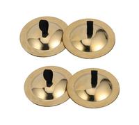 SUPVOX 2Pairs Finger Cymbals Rhythm Instrument for Dancers Ball Parties and Durable Design for Safe Crisp Sound Percussion Accessory
