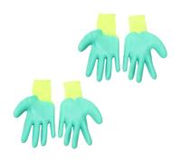 SUPVOX 2Pairs Hamster Anti-bite Gloves Protective Rubber Pet Handling Gloves Thickened Arm Guards for Pet Training and Scratch Prevention