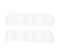 SUPVOX 2pcs 100-Count Acrylic Poker Chip Tray Set Professional Poker Chip Holder and Storage Box for Texas Hold'em Portable Multi-Grid Organizer for Home and Tournament Use