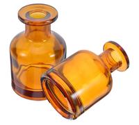 SUPVOX 2pcs 100ml Amber Glass Reed Diffuser Bottles for Essential Oils, Refillable Aromatherapy Jar with Leakproof Design, Decorative Small Diffuser Containers for Home Fragrance and DIY