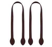 SUPVOX 2pcs 24 Leather Purses Straps Leather Bag Handles Replacement Purse Straps Handbag Bag Wallet Straps (Dark Brown)