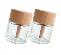 SUPVOX 2pcs 50ml Glass Diffuser Bottles Set Empty Reed Diffuser Vases for Essential Oil Aromatherapy Home Fragrance Refill