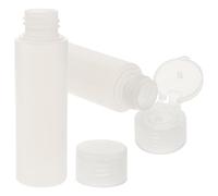 SUPVOX 2Pcs 50Ml PE Squeeze Bottles with Flip Cap, Small Reusable Travel Cosmetic Containers for Serum, Lotion, and Essential Oils, Portable Dispensing Bottles for Toiletries