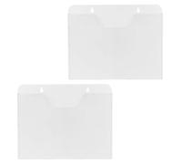 SUPVOX 2pcs A4 Acrylic Wall-mounted Brochure Holder White Landscape File Organizer for Office Documents Magazines and Retail Literature Display