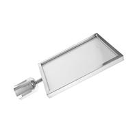 SUPVOX 2pcs A4 Silver Portrait Stanchion Sign Holders for Queue Control, Metal Floor Poster Display Stands for Business, Event, and Crowd Management in Offices and Restaurants