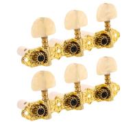SUPVOX 2pcs Acoustic Guitar Tuning Pegs Zinc Alloy Half-round On-string Replacement Machine Heads with Semi-precious Stone Knobs for Classical and Electric Guitar Tuners