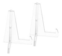 SUPVOX 2pcs Acrylic Tea Cake Display Rack Porcelain Plate Holder Tea Storage Stand for Home Décor and Supply Display