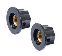 SUPVOX 2pcs Adjustable 24mm Potentiometer Control Knobs for Electric Guitar and Bass Effects with Screw Insert Shaft, Metal Rotary Rotate Button Caps