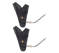 SUPVOX 2PCS Adjustable Fake Leather Arm Guard Lightweight Shooting Glove with Full Wrist Forearm Protection for Recurve and Compound Archery Outdoor Practice