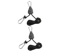 SUPVOX 2Pcs Adjustable Heavy Duty Lifting Hook Ropes for Grow Lamps Zinc Alloy Stainless Steel Nylon Plant Light Hanging Hangers Pack for Indoor Outdoor Use