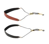 SUPVOX 2pcs Adjustable Saxophone Neck Strap with Comfortable Padding Wear Resistant Hanging Belt for Alto Tenor Sax Clarinet Ergonomic Design in Black and Brown Musical Instrument