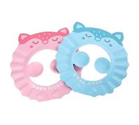 SUPVOX 2pcs Adjustable Shampoo Hats Shower Caps for Comfortable Ear Protection Bathing Gear Cute Fox Design for Bath and Hair Washing