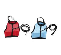 SUPVOX 2PCS Adjustable Small Pet Harness Leash for Rabbits and Guinea Pigs Breathable Vest Style with Strong Design Comfortable Outdoor Walking and Training Accessory Chest