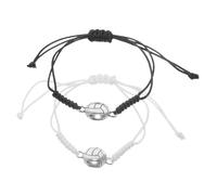 SUPVOX 2Pcs Adjustable Volleyball Bracelet Decorative Sports Wristband for Men Women Boys Team Spirit Charm Accessory