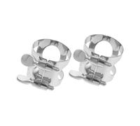 SUPVOX 2pcs Alto Saxophone Mouthpiece Clamp Durable Silver Metal Clip for E Flat Alto Sax Parts Effortless Installation Elegant Design Essential Sax Accessories
