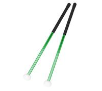 SUPVOX 2pcs Aluminum Alloy Drum Mallets with Felt Heads Percussion Sticks for Marching and Bass Drums Ergonomic Design for Comfortable Playing Green Color Professional Practice Accessory
