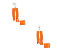 SUPVOX 2pcs Aluminum Alloy Guitar String Winder and Bridge Pin Puller Portable Tool for Guitar Bass Ukulele and More Easy Use Manual Restringing Accessory in Orange