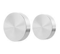 SUPVOX 2pcs Aluminum Alloy Turntable Bearing Replacement Set Φ50x15mm Φ38x12mm Rotating Tray Base for Cake Decorating and Glass Dining Table Swivel Lazy Susan Accessory