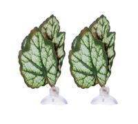 SUPVOX 2pcs Aquarium Betta Fish Breeding Hammock Leaf with Suction Cups, Realistic Plastic Aquarium Resting Habitat for Fish Tank Decoration, Floating Betta Resting Leaf