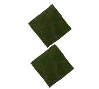 SUPVOX 2pcs Artificial Moss Mat 30x30cm Fake Grass Turf Rug for Crafts, Realistic Green Decorative Moss Carpet for Fairy Gardens, Wedding Centerpieces, Home and Outdoor Decor