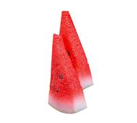 SUPVOX 2pcs Artificial Watermelon Slices Simulation Fake Fruit Decor Photography Props Reusable Bright Realistic Texture for Home and Collection