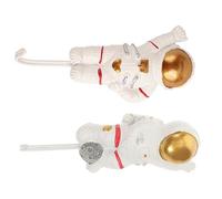 SUPVOX 2pcs Astronaut Wall Hooks, Synthetic Resin, Strong Bearing