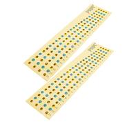 SUPVOX 2pcs Bass Fretboard Note Scale Decals Bass Learning Helper Stickers for 4-string Guitar Beginners Practicing Tool Compatible with Fretboard