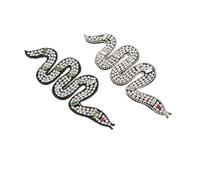 SUPVOX 2Pcs Beaded Snake Applique Sewing Patches for Clothes Decorative Beaded Patch Embellishments DIY Craft for Sweaters Bags Hats Scarves