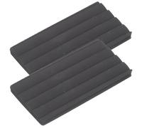 SUPVOX 2pcs Black Bass Drum Rubber Hoop Guards Anti-slip Drum Pedal Foot Pads Percussion Accessory for Stable Set Performance