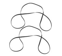 SUPVOX 2pcs Black Rubber Record Player Belt Replacement Flat Phonograph Turntable Drive Belt with Elasticity Folded Design for Vinyl Record Players and Electric Phonographs