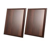 SUPVOX 2pcs Blank Wooden Award Plaques for DIY Customisation, Coffee Colour Solid Wood Material with Tabletop Placement, for Corporate Events and Academic Competitions Souvenir Display