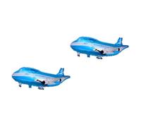 SUPVOX 2pcs Blue Airplane Foil Balloon Aluminum Material Auto Seal for Birthday Party Shower Outdoor Celebration Decoration