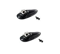 SUPVOX 2pcs Boat Guitar Jack Plug Socket for Electric Guitar Bass Matte Black Finish Includes Jack Plate Screws and Applications